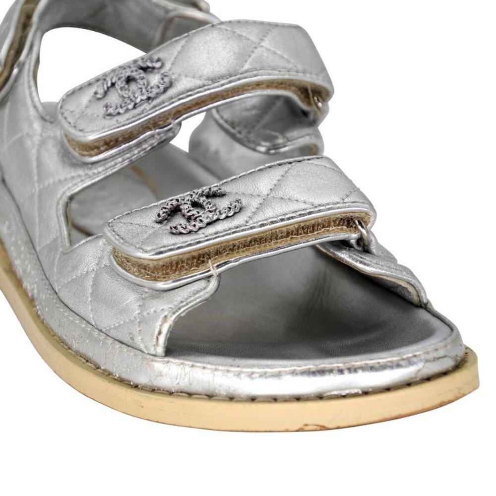 Chanel Cc Logo Dad 35 Quilted Leather Sandals CC-0916N-0007 - Picture 8 of 12